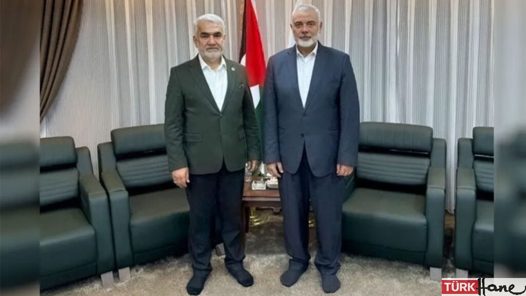 AKP’nin ortağı Hüda-Par Başkanı Yapıcıoğlu, Hamas lideriyle buluştu