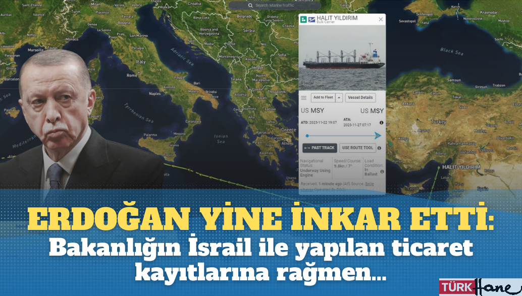 Erdoğan yine inkar etti: Bakanlığın İsrail ile yapılan ticaret kayıtlarına rağmen…