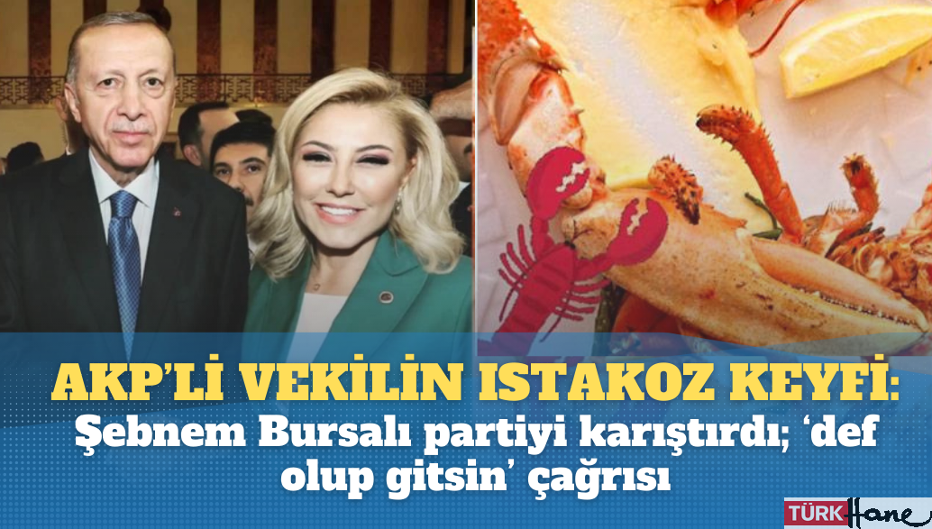 AKP’li vekilin ıstakoz ziyafeti: Şebnem Bursalı partiyi karıştırdı; ‘def olup gitsin’ çağrısı