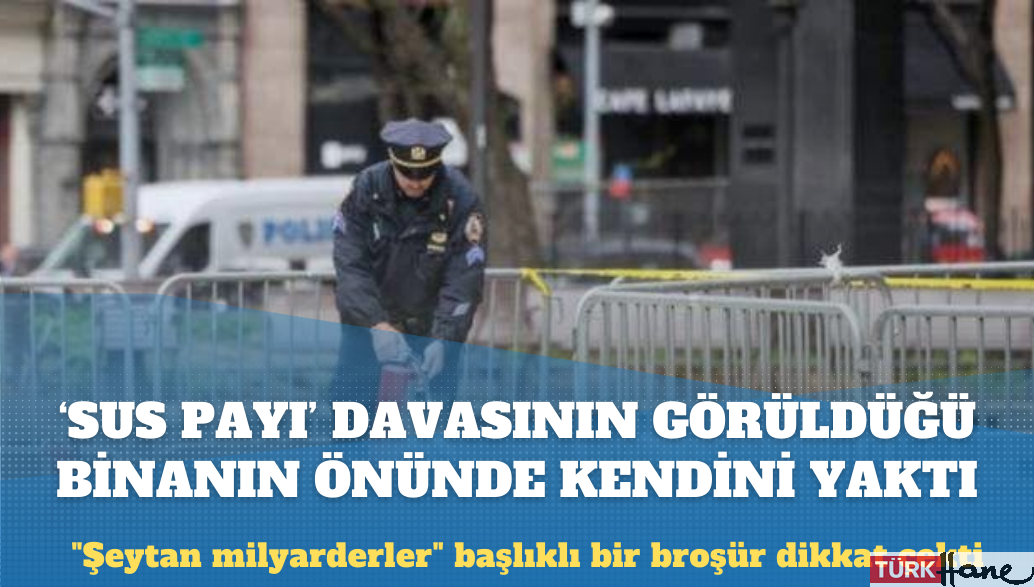 Trump’ın yargılandığı davada bina önündeki bir kişi kendini ateşe verdi