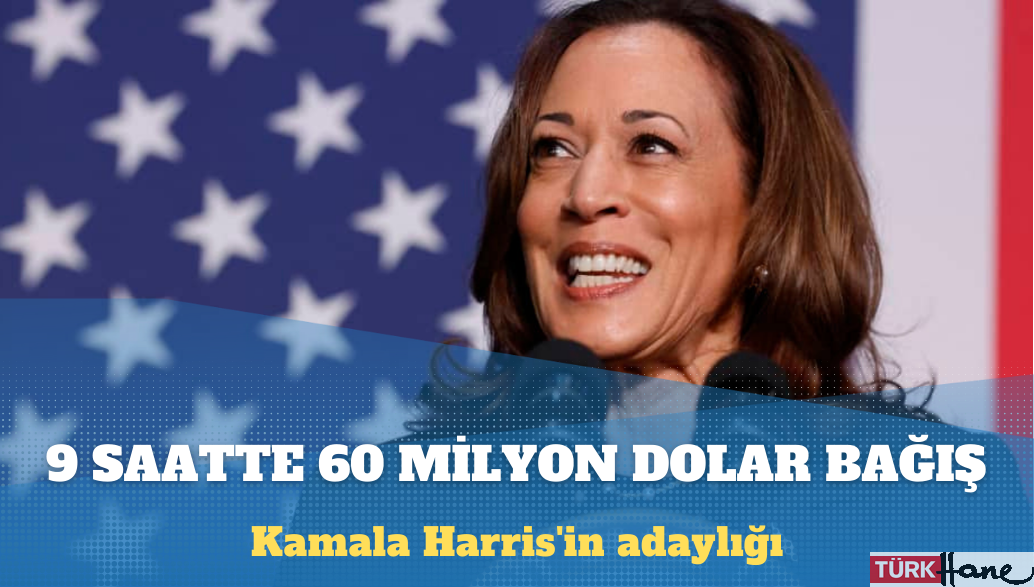 Kamala Harris’e dokuz saatte 60 milyon dolar bağış