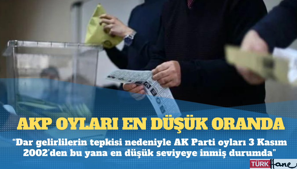 Son anket: AKP oyları en düşük oranda