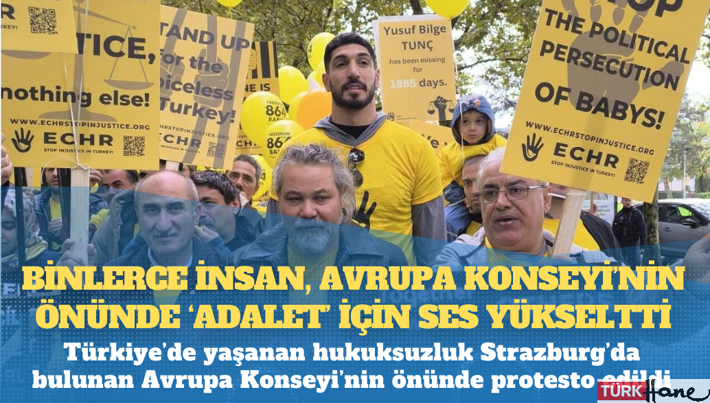 Binlerce insan, Avrupa Konseyi’nin önünde ‘adalet’ için ses yükseltti