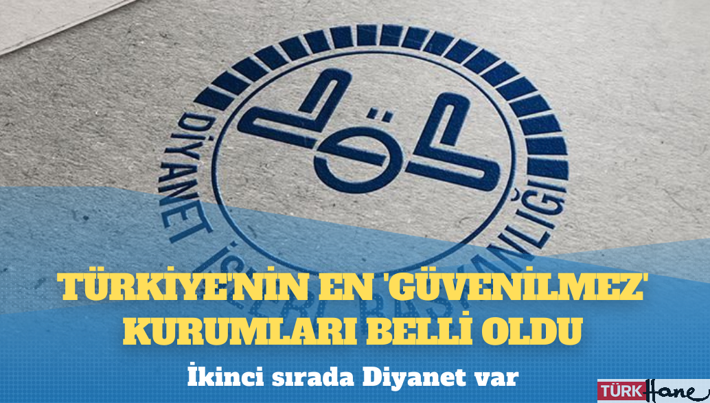 Türkiye’nin en ‘güvenilmez’ kurumları belli oldu: İkinci sırada Diyanet var