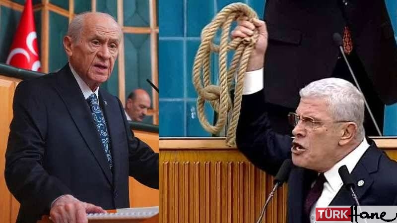 Bahçeli ipi makam odasına astı
