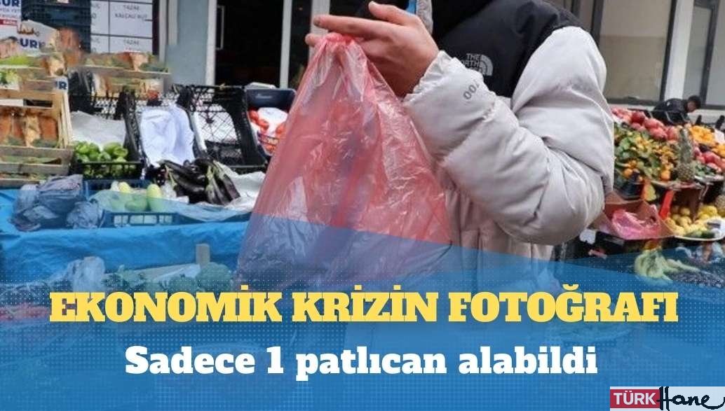 Ekonomik krizin fotoğrafı: Sadece 1 patlıcan alabildi