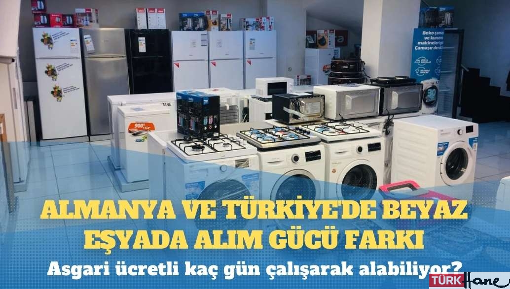 Almanya ve Türkiye’de beyaz eşyada alım gücü farkı: Asgari ücretli kaç gün çalışarak alabiliyor?