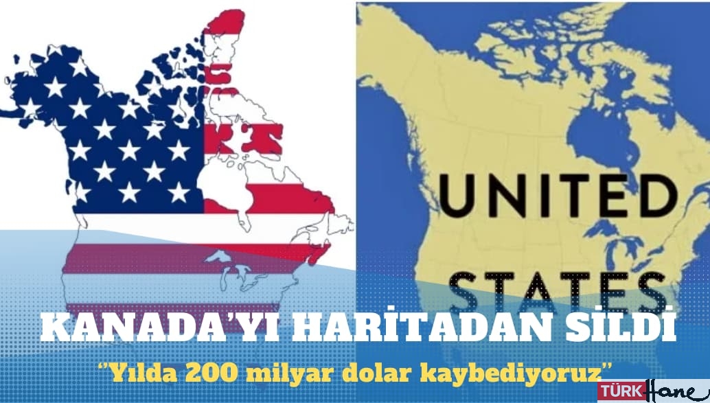 Trump, Kanada ve ABD’yi tek bir ülke olarak gösteren harita paylaştı
