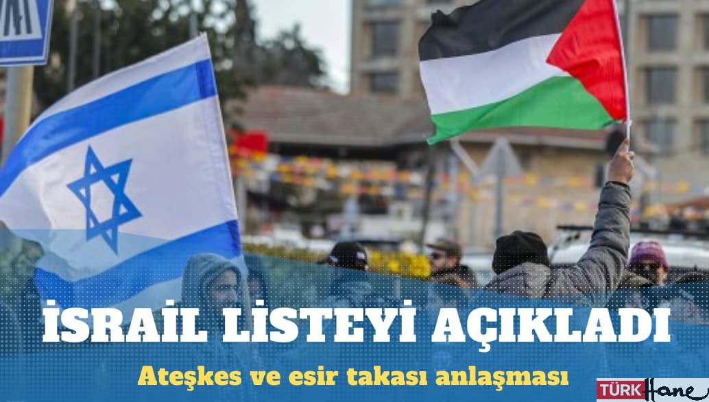 İsrail ilk serbest bırakılacak Filistinlileri açıkladı