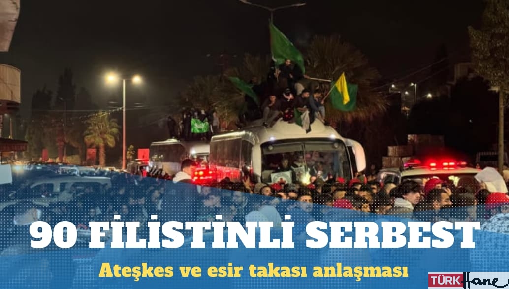 İsrail, cezaevindeki 90 Filistinliyi serbest bıraktı