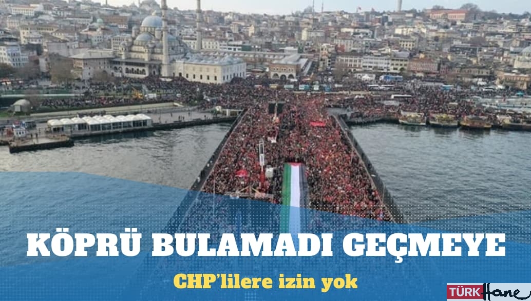 CHP’lilerin Galata Köprüsü’nde Filistin için yürümesine izin yok