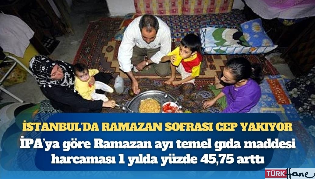 İPA’ya göre Ramazan ayı temel gıda maddesi harcaması 1 yılda yüzde 45,75 arttı