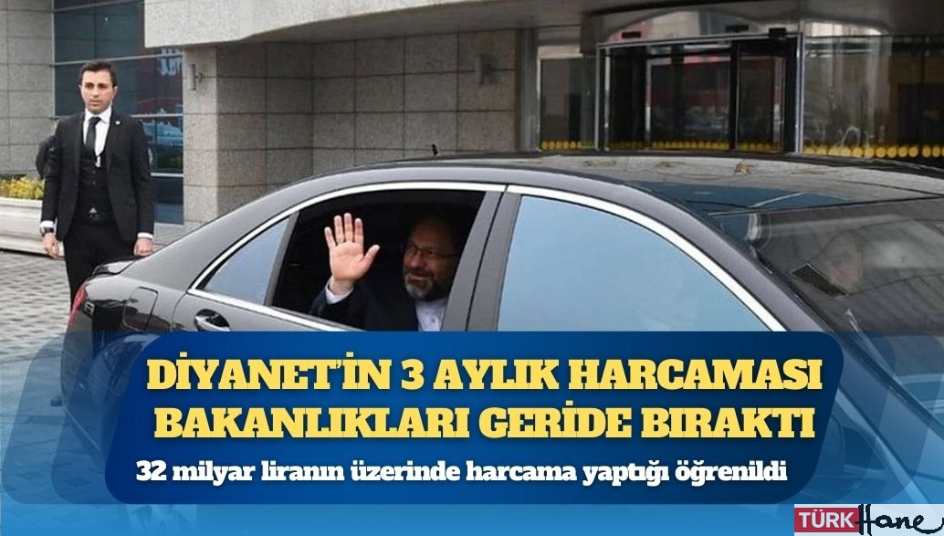Diyanet’in 3 aylık harcaması bakanlıkları geride bıraktı
