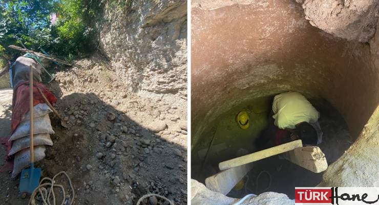 Rüyasında gördüğü define için tünel kazarken yakalandı