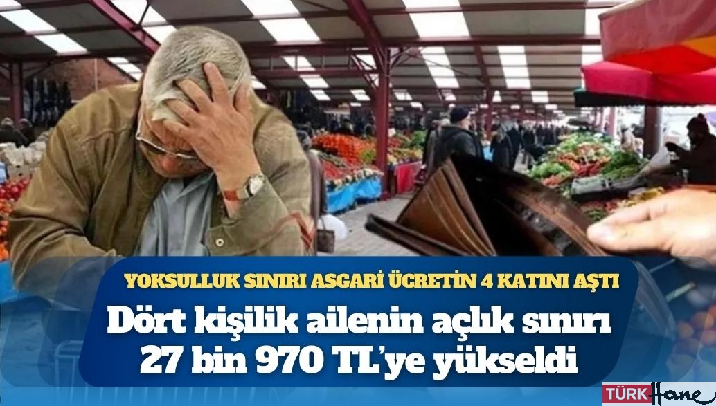 Yoksulluk sınırı asgari ücretin 4 katını aştı