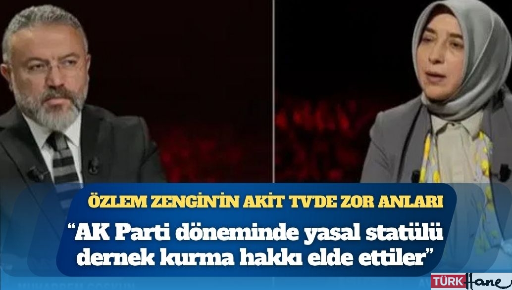 Özlem Zengin’in Akit TV’de zor anları