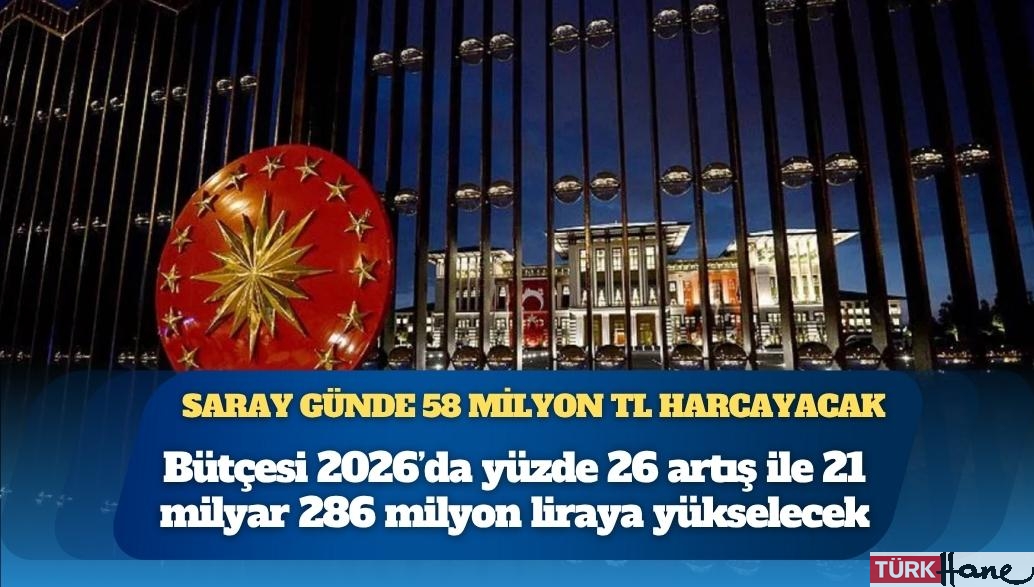 Saray günde 58 milyon TL harcayacak