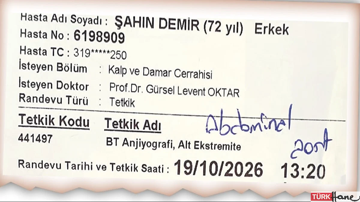 İlaçlı tomografi için 1 yıl sonrasına randevu: Ölmezsem çekecekler