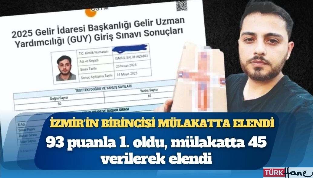 Sınavda 93 aldı; Türkiye derecesi yaptı: Mülakatta 45 verip elediler