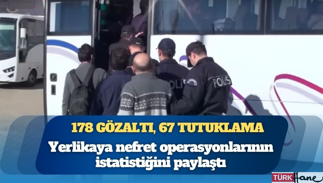 İçişleri Bakanı Ali Yerlikaya, Gülen Hareketi’ne yönelik nefret operasyonlarının istatistiğini paylaştı: 178 gözal