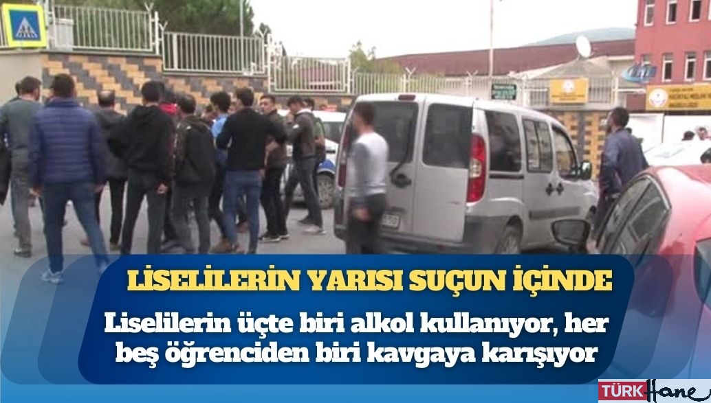 Araştırma: Liselilerin üçte biri alkol kullanıyor, her beş öğrenciden biri kavgaya karışıyor