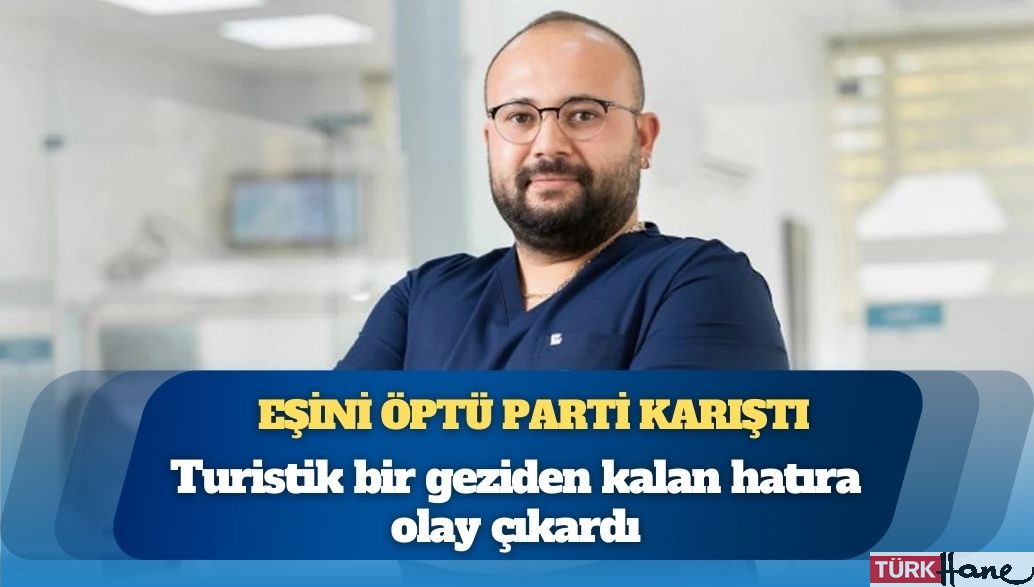 AKP’li Berlin’de eşini öptü, parti karıştı
