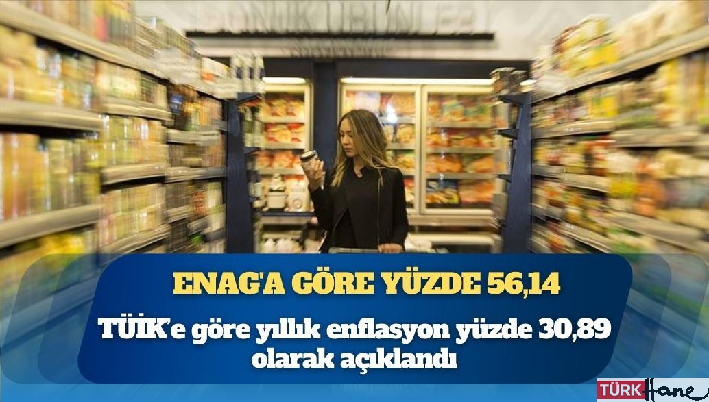 Yıllık enflasyon ENAG’a göre yüzde 56,14, TÜİK’e göre yüzde 30,89
