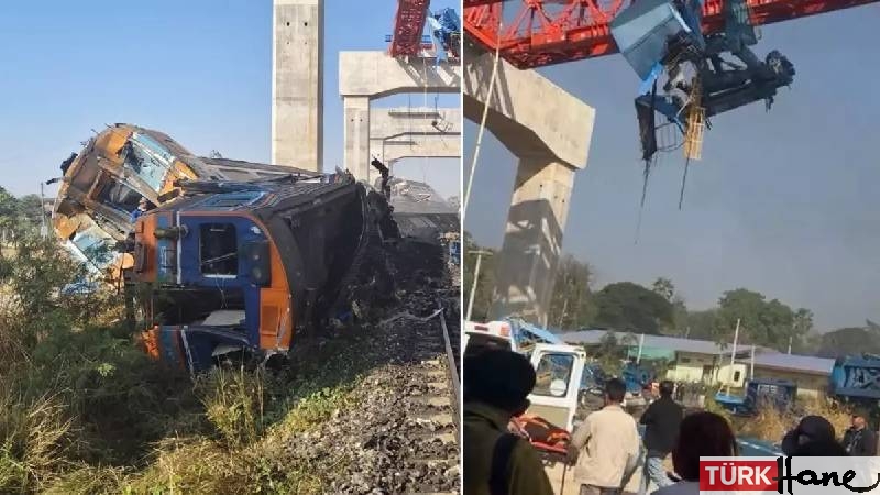 İnşaat vinci trenin üzerine devrildi: 22 kişi öldü, onlarca yaralı