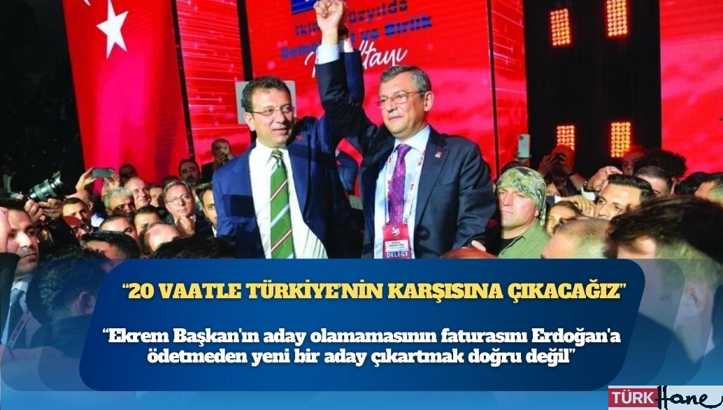 Özgür Özel: Ekrem Başkan’ın aday olamamasının faturasını Erdoğan’a ödetmeden yeni bir aday çıkartmak do