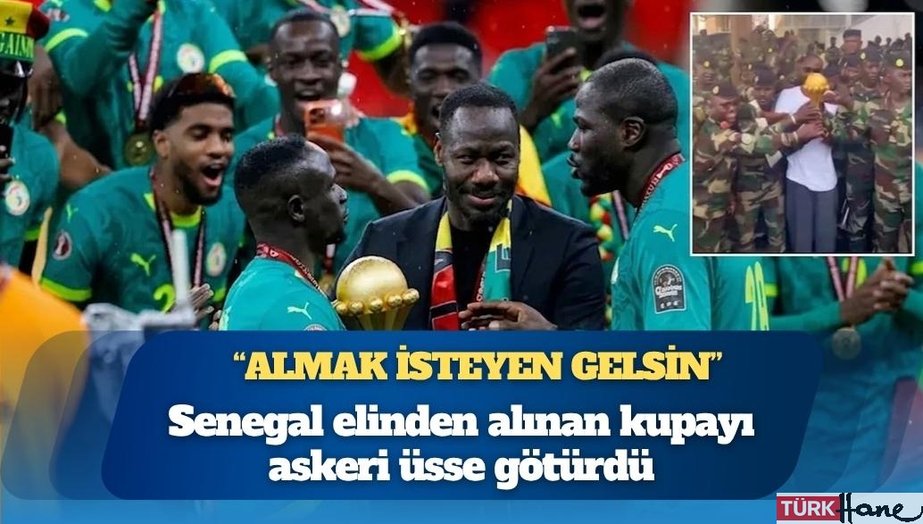 Senegal elinden alınan kupayı askeri üsse götürdü: Almak isteyen gelsin