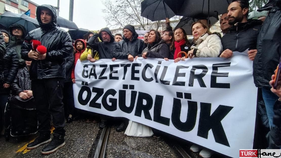 “Tutuklu gazetecilere özgürlük” yürüyüşüne polis engeli