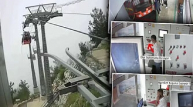 Teleferik faciasındaki güvenlik kamerası görüntüleri ortaya çıktı :Yolcular dakikalar önce uyarmış ancak…